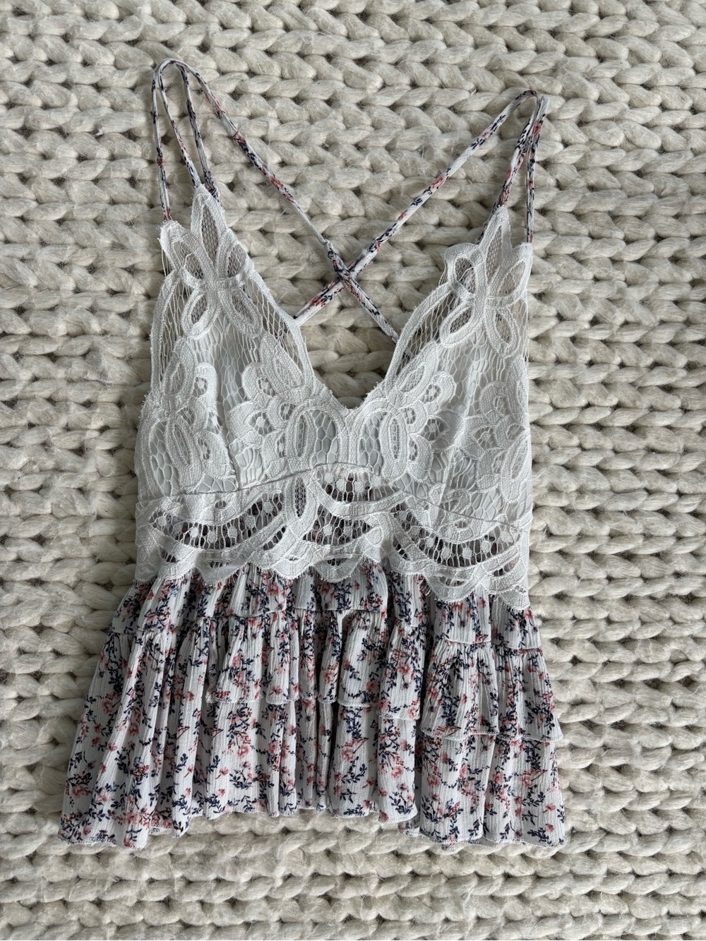 Summer Spaghetti Strap Top, Boho, cottagecore, fairycore, Y2K, whimsical.